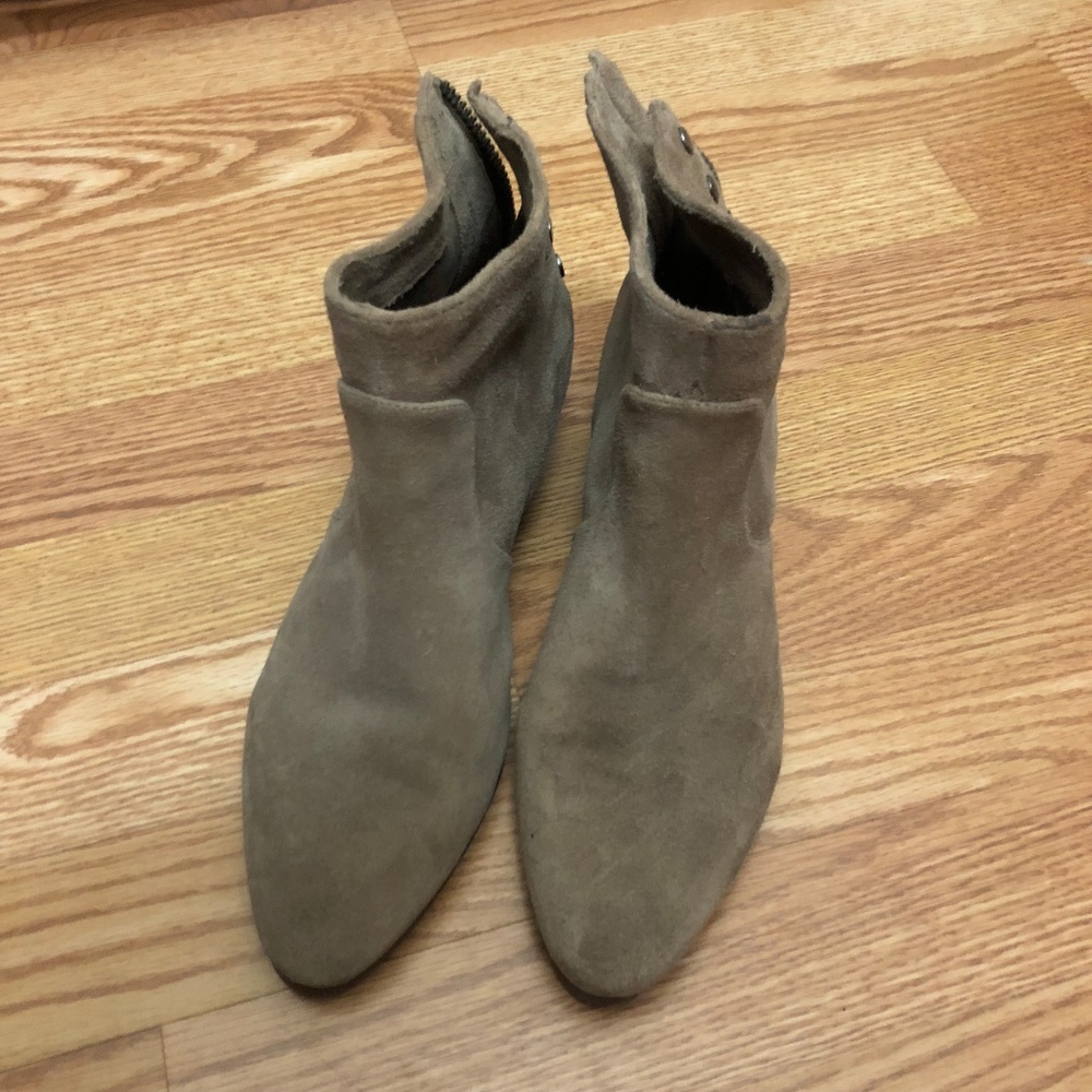 Women's ankle boots, brown/tan suede